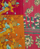 queen kantha quilt in a one-of-a-kind pattern