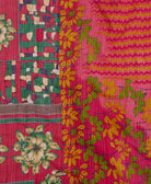 soft queen kantha blanket made from upcycled vintage cotton saris