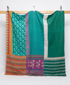 queen kantha quilt handmade in India