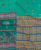 soft queen kantha blanket made from upcycled vintage cotton saris