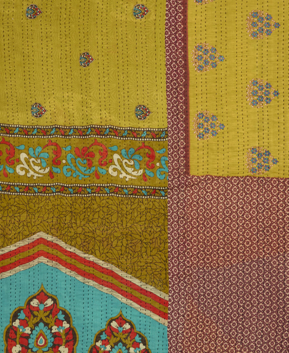 vintage kantha quilt bedding in one-of-a-kind vintage pattern