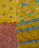 soft queen kantha blanket made from upcycled vintage cotton saris