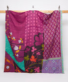 queen kantha quilt handmade in India