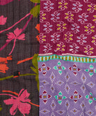 soft queen kantha blanket made from upcycled vintage cotton saris