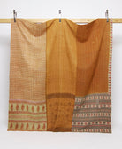 queen kantha quilt handmade in India