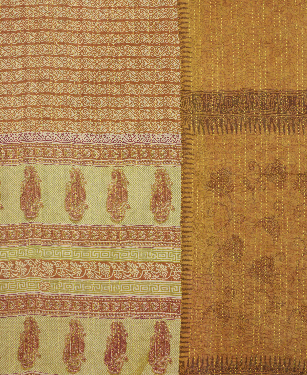 vintage kantha quilt bedding in one-of-a-kind vintage pattern