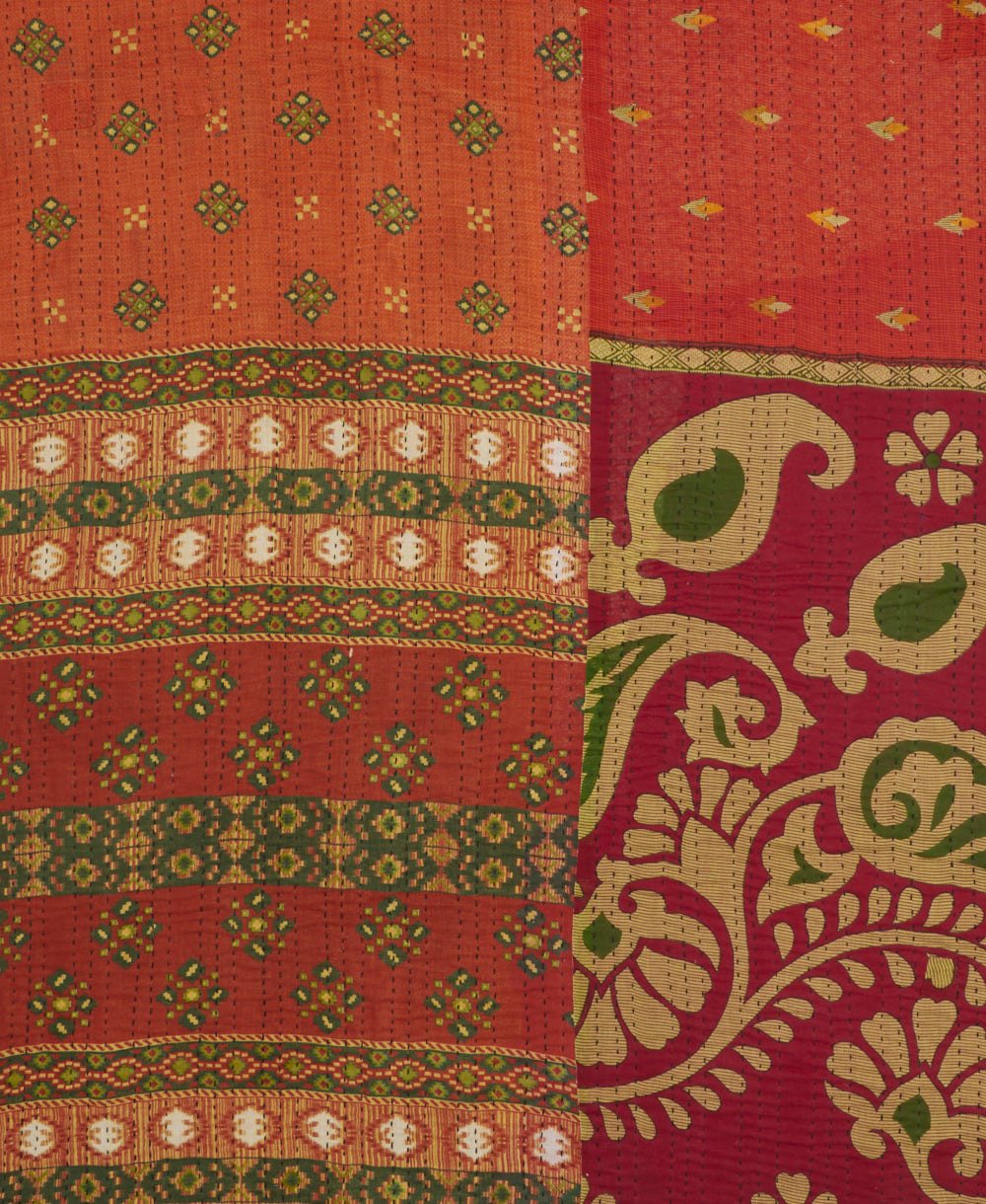 vintage kantha quilt bedding in one-of-a-kind vintage pattern