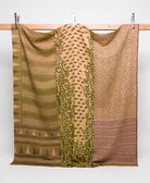 queen kantha quilt handmade in India