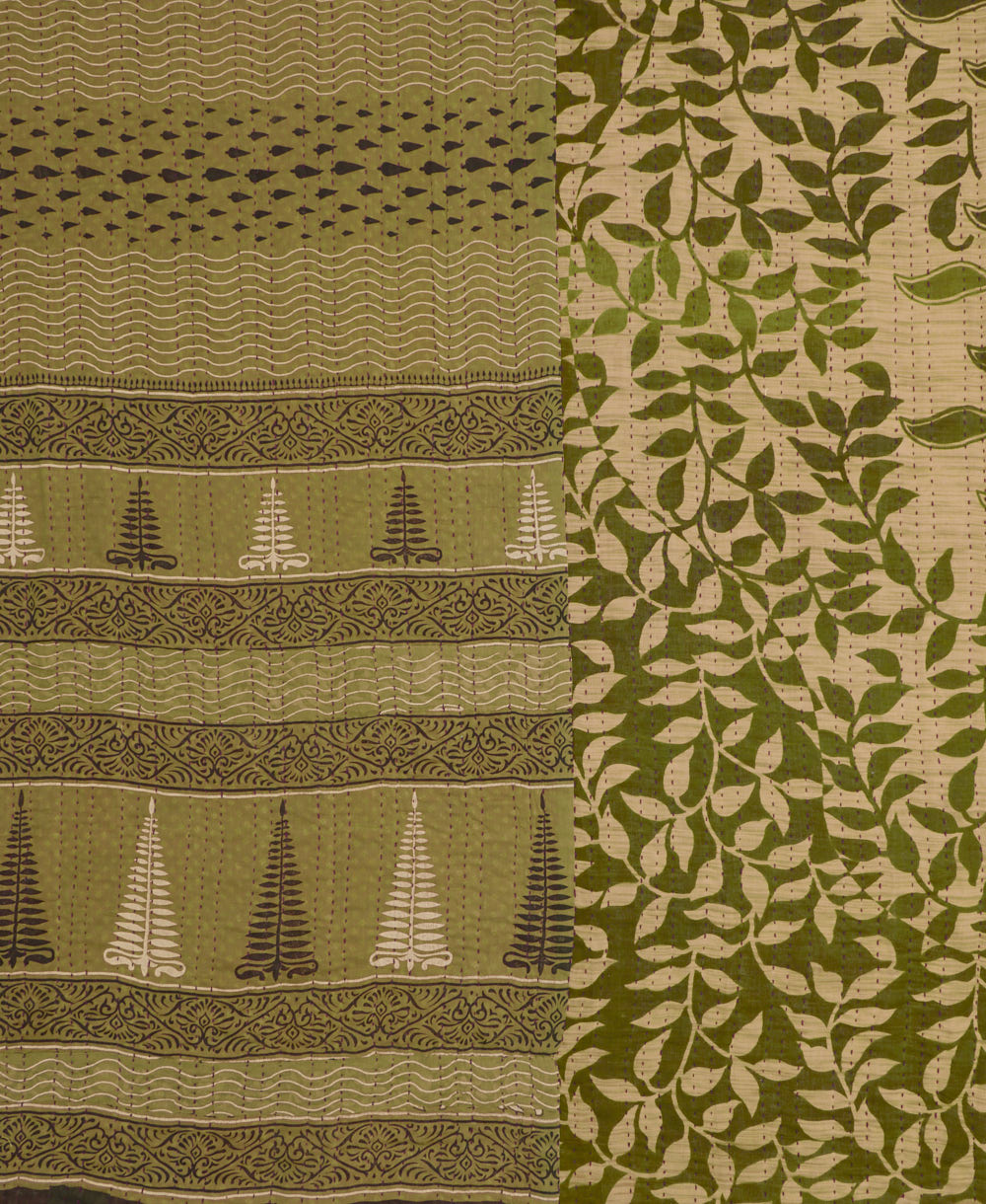 queen kantha quilt handmade by women artisans