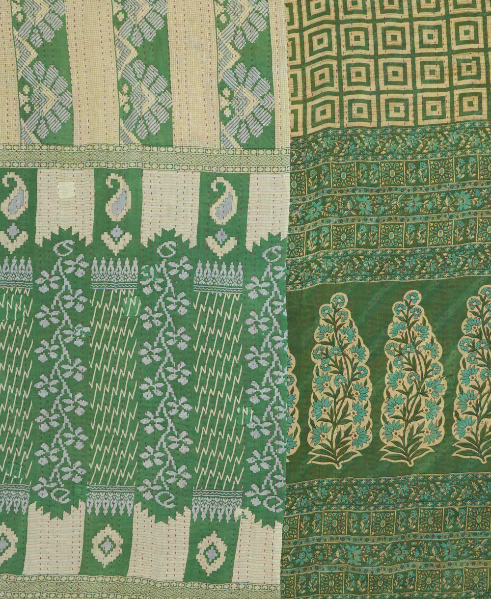 quilted throw in queen size handmade in India by Anchal artisans