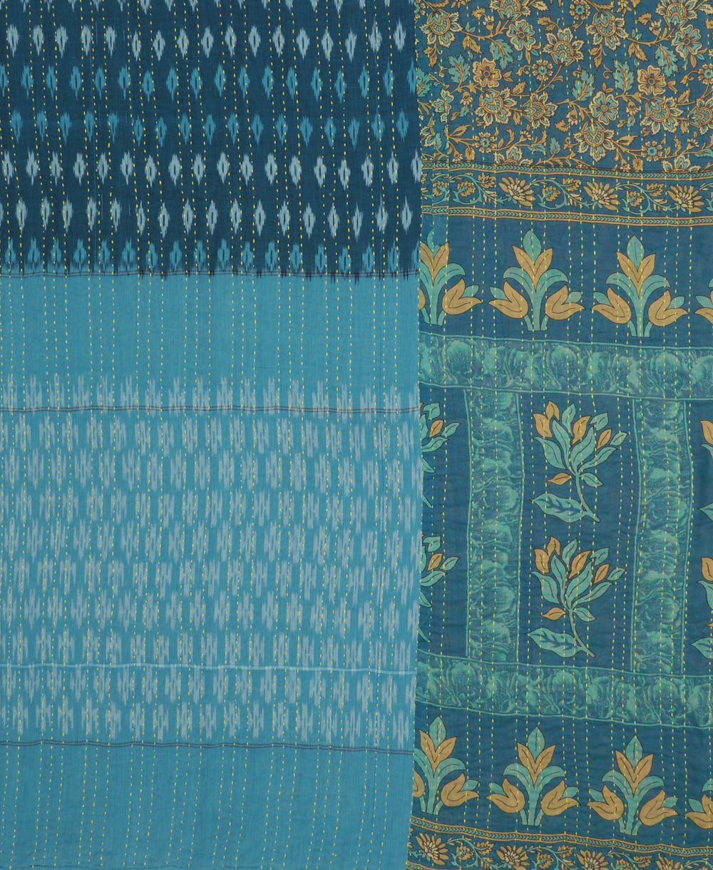 quilted throw in queen size handmade in India by Anchal artisans