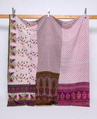 queen kantha quilt handmade in India