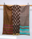 queen kantha quilt handmade in India