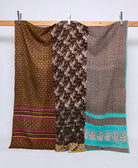 queen kantha quilt handmade in India
