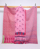 queen kantha quilt handmade in India