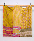 queen kantha quilt handmade in India