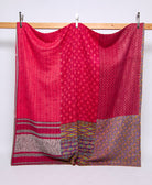 queen kantha quilt handmade in India