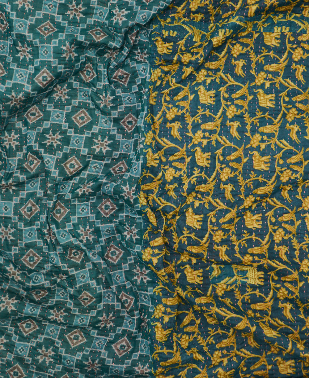 queen kantha quilt bedding