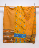 queen kantha quilt handmade in India