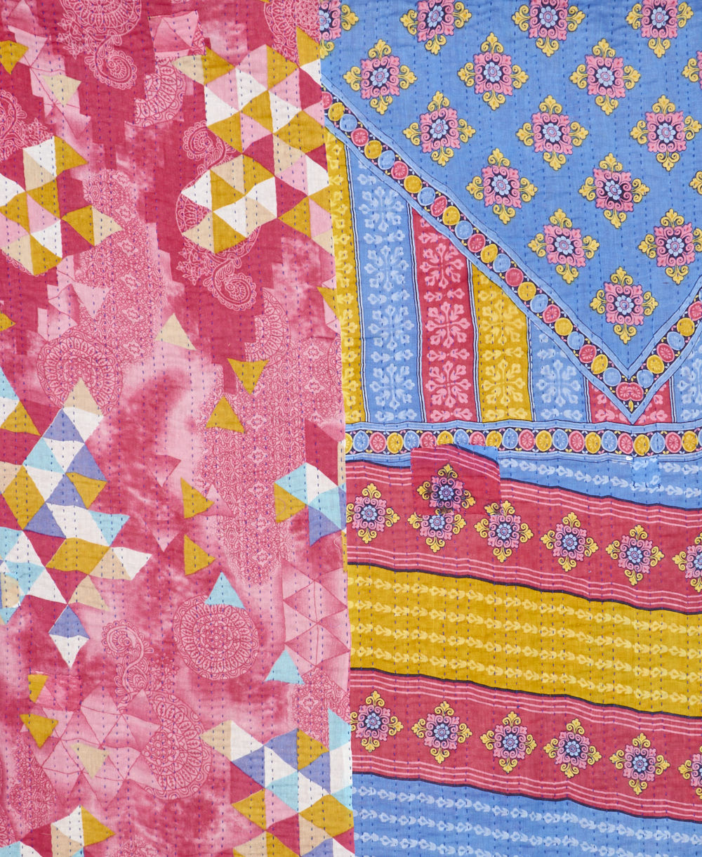 queen kantha quilt bedding