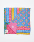 soft queen kantha blanket made from upcycled vintage cotton saris