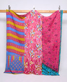 queen kantha quilt handmade in India