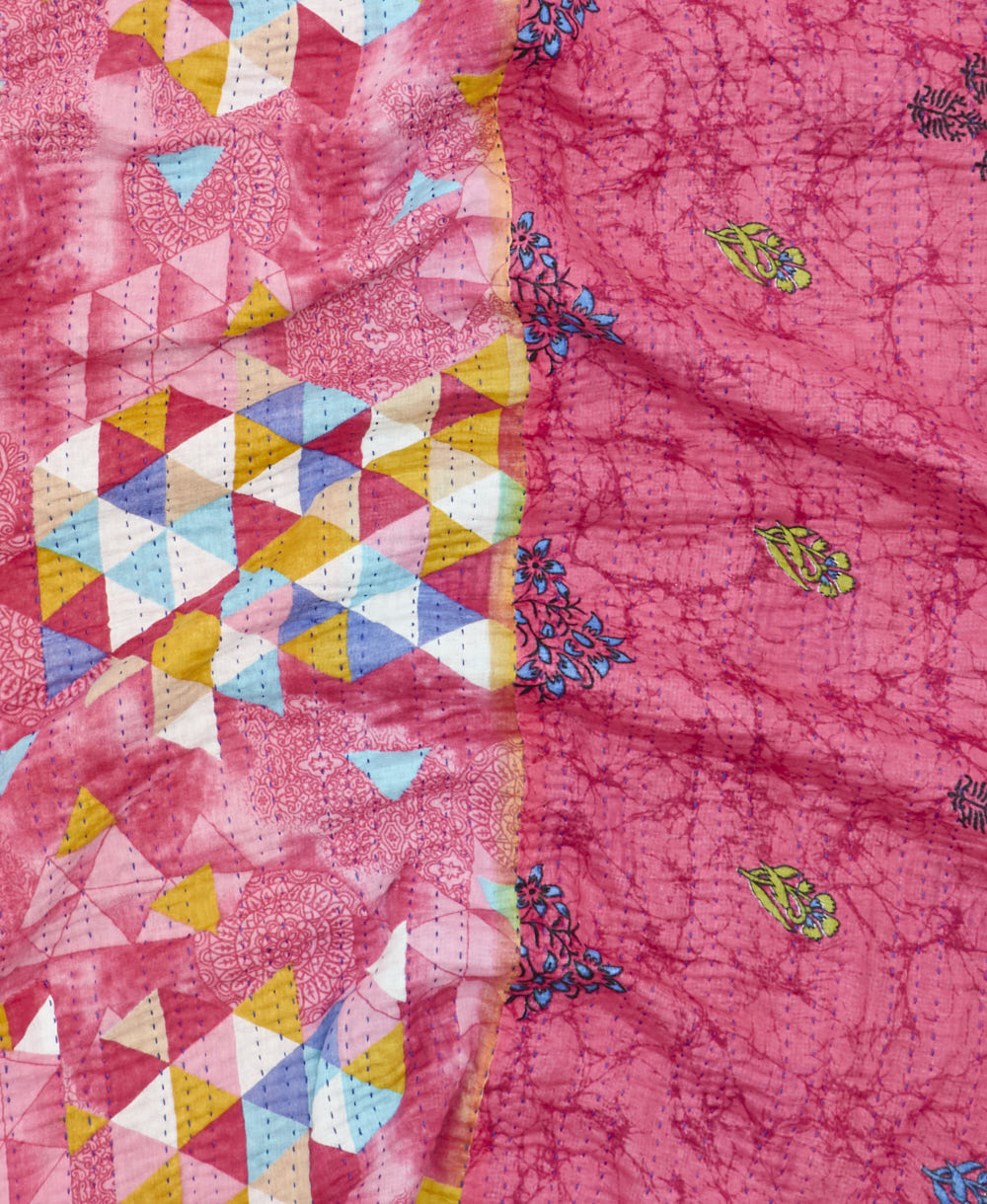 quilted throw in queen size handmade in India by Anchal artisans
