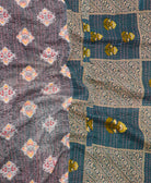 quilted throw in queen size handmade in India by Anchal artisans