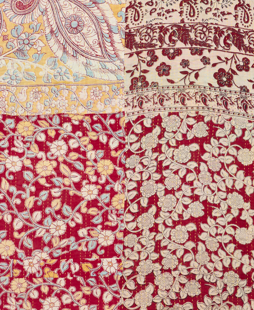 queen kantha quilt bedding