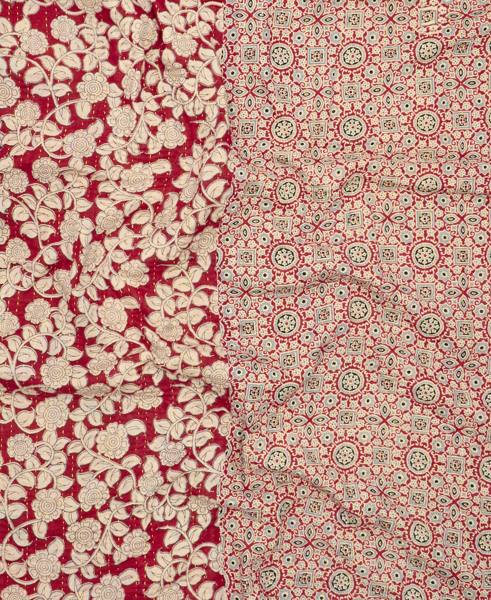 quilted throw in queen size handmade in India by Anchal artisans