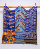 queen kantha quilt handmade in India