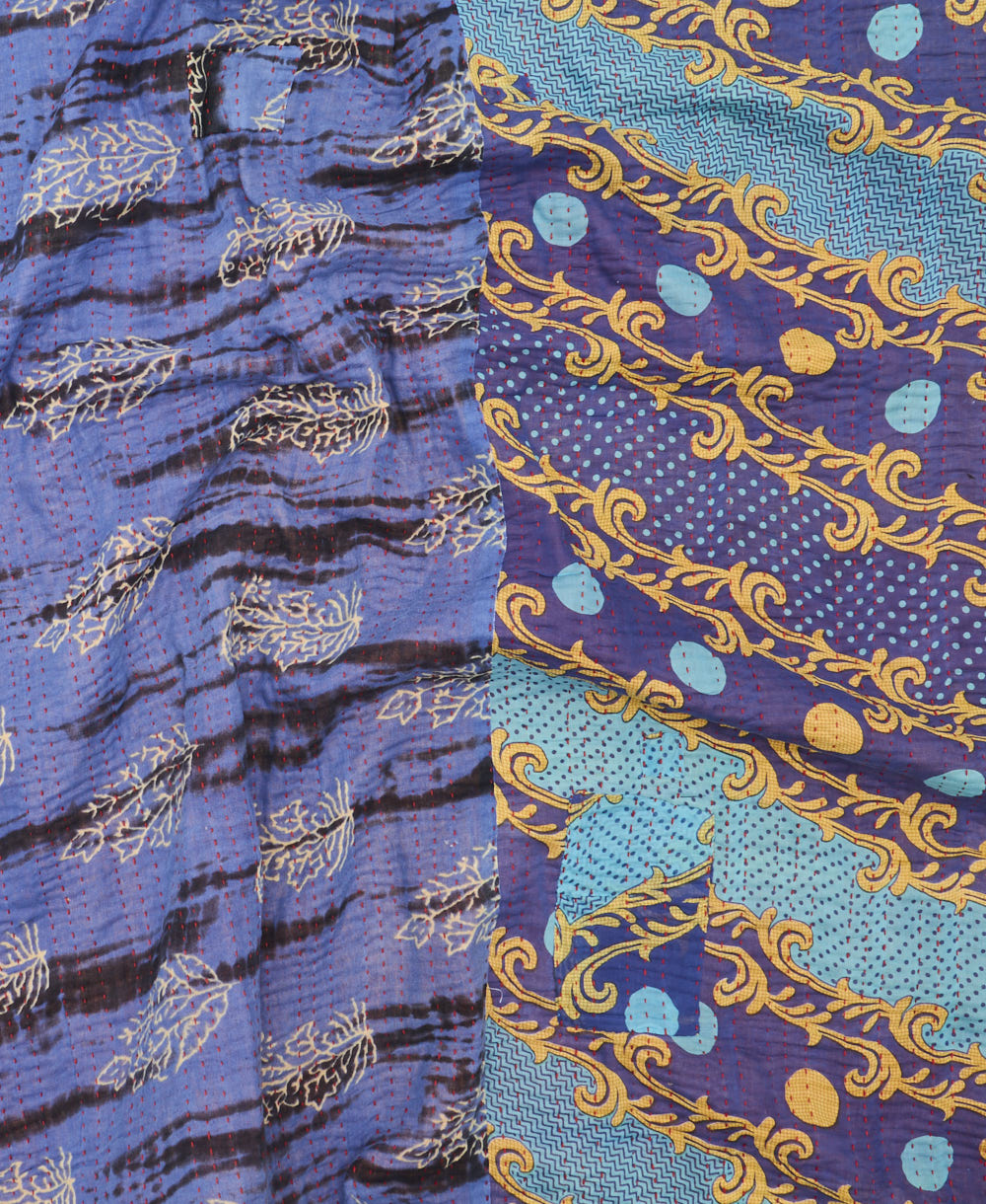quilted throw in queen size handmade in India by Anchal artisans