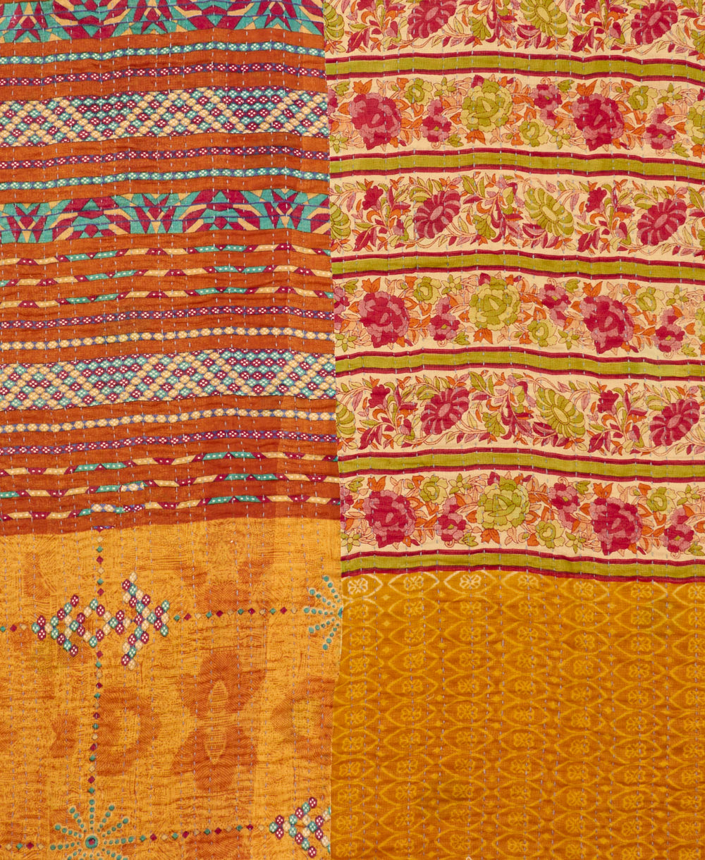 queen kantha quilt bedding