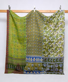 queen kantha quilt handmade in India