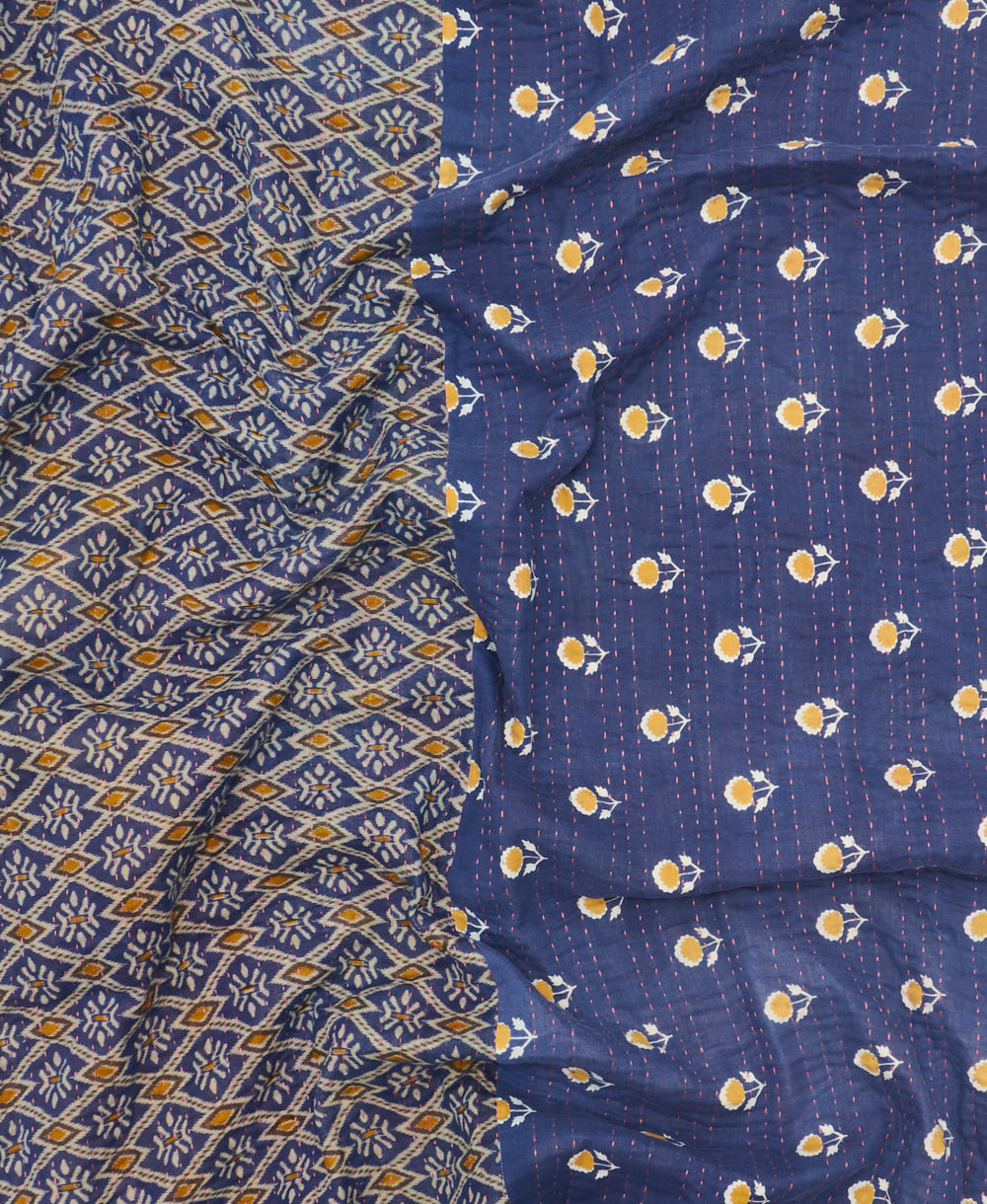 soft queen kantha blanket made from upcycled vintage cotton saris