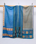 queen kantha quilt handmade in India
