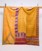 queen kantha quilt handmade in India
