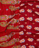 soft queen kantha blanket made from upcycled vintage cotton saris