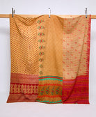queen kantha quilt handmade in India