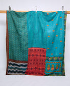 queen kantha quilt handmade in India