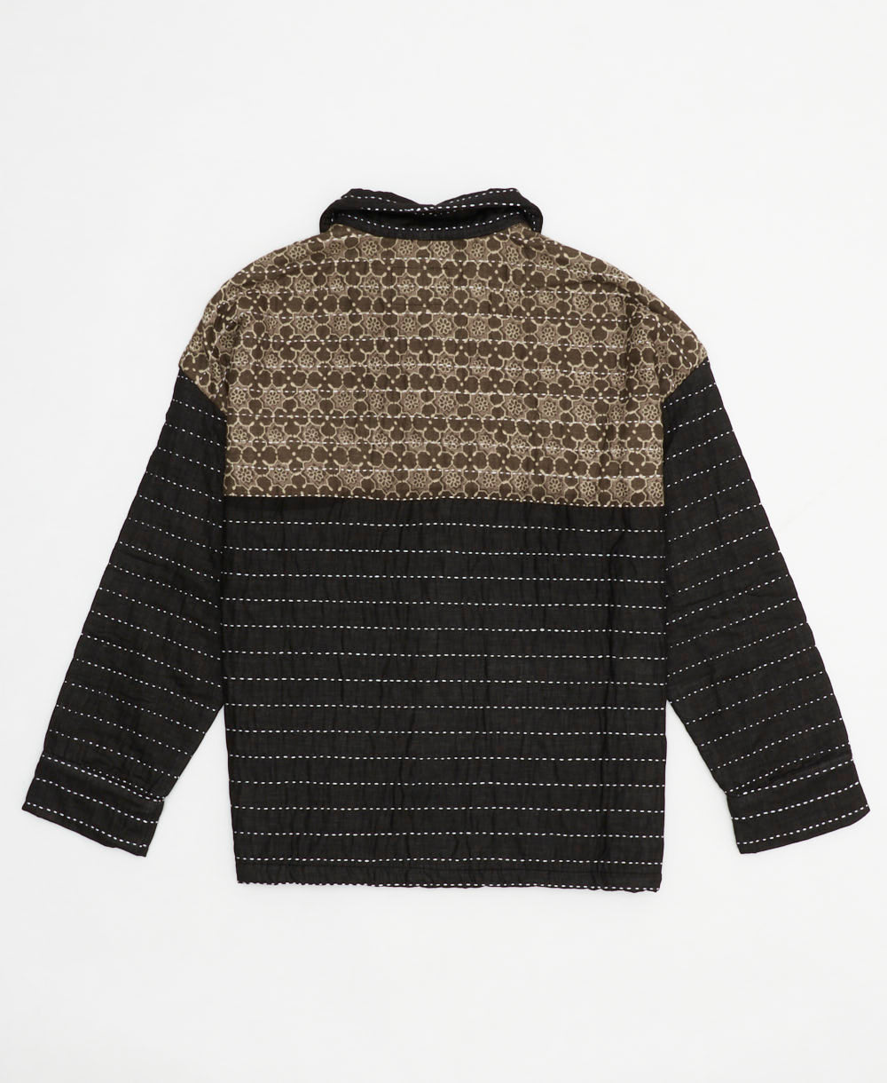 LONG QUILTED JACKET - CHARCOAL LONG QUILTED JACKET - CHARCOAL