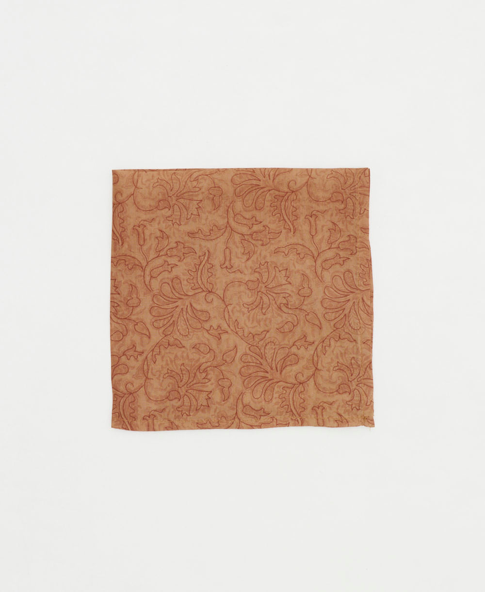 silk pocket square made from vintage silk saris
