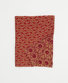 cherry red & maroon small kantha quilt handmade in India by women artisans from vintage cotton saris