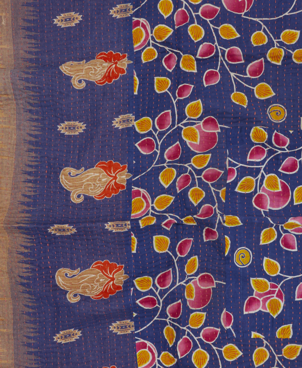 eco-friendly kantha blanket measuring 32" x 48"