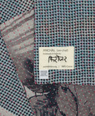 small kantha blanket with signature of the maker on the tag