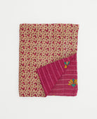 small kantha quilt handmade in India by women artisans from vintage cotton saris