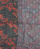 colorful kantha blanket made from upcycled vintage saris