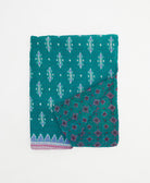 small kantha quilt handmade in India by women artisans from vintage cotton saris