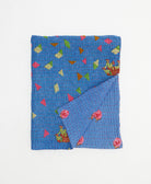 small kantha quilt handmade in India by women artisans from vintage cotton saris