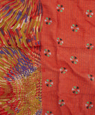 colorful kantha blanket made from upcycled vintage saris